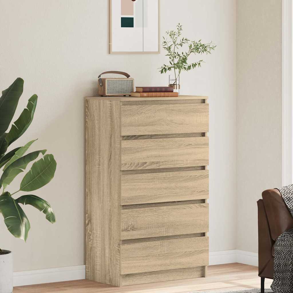 Schubladenschrank Sonoma-Eiche 60x36x103 cm Holzwerkstoff